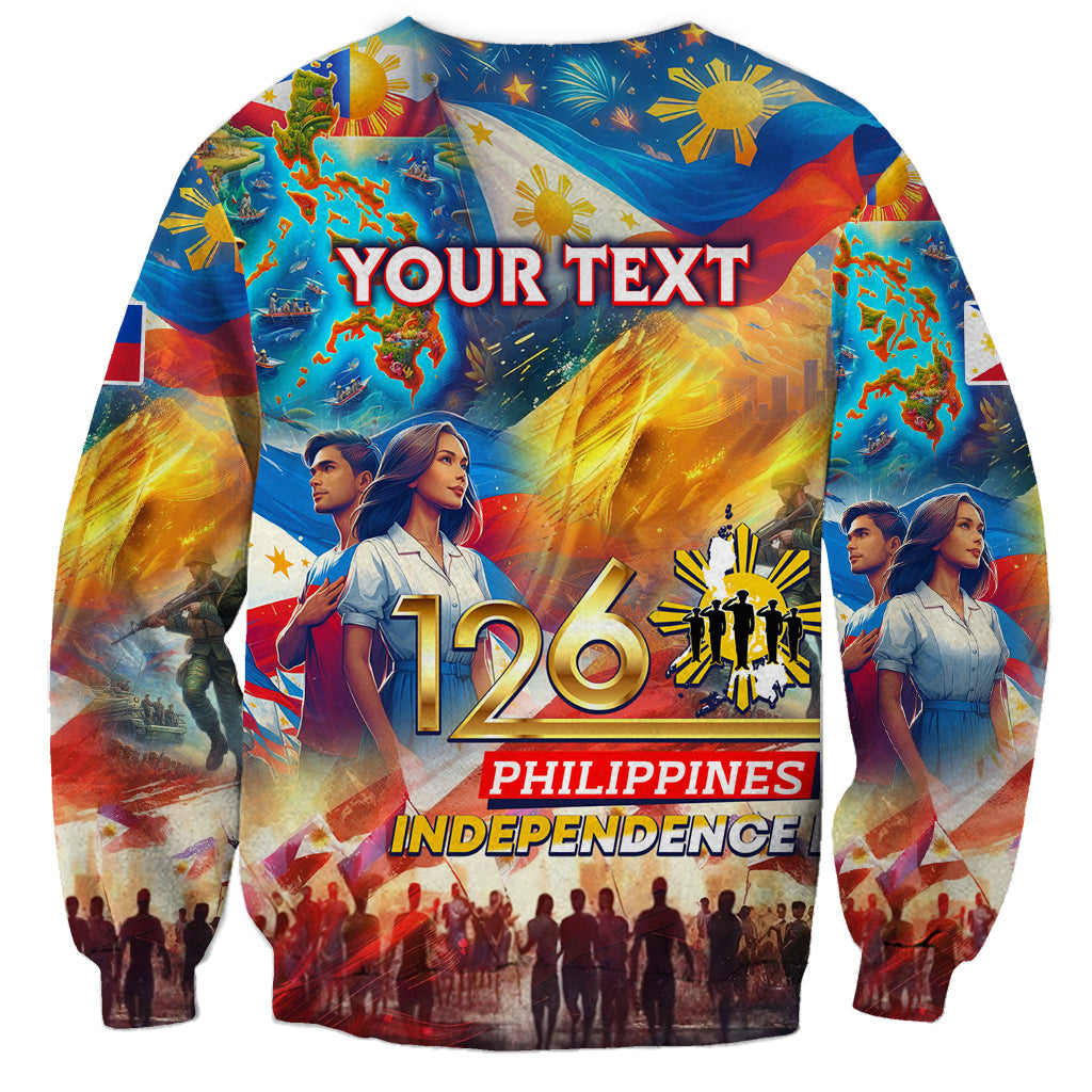 Custom The Philippines 126th Independence Anniversary Sweatshirt Art Style