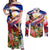 Personalized Philippines Independence Day Couples Matching Off Shoulder Maxi Dress and Long Sleeve Button Shirt Polynesia Filipinas Eagle Hibiscus