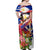 Personalized Philippines Independence Day Off Shoulder Maxi Dress Polynesia Filipinas Eagle Hibiscus