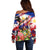 Personalized Philippines Independence Day Off Shoulder Sweater Polynesia Filipinas Eagle Hibiscus