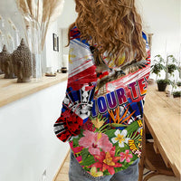 Personalized Philippines Independence Day Women Casual Shirt Polynesia Filipinas Eagle Hibiscus