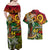 Personalised Vanuatu 44th Independence Anniversary Couples Matching Off Shoulder Maxi Dress and Hawaiian Shirt Melanesian Pattern Reggae