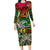 Personalised Vanuatu 44th Independence Anniversary Family Matching Long Sleeve Bodycon Dress and Hawaiian Shirt Melanesian Pattern Reggae