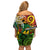 Personalised Vanuatu 44th Independence Anniversary Off Shoulder Short Dress Melanesian Pattern Reggae