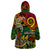 Personalised Vanuatu 44th Independence Anniversary Wearable Blanket Hoodie Melanesian Pattern Reggae