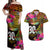 Personalised Vanuatu Independence Day 30 July Couples Matching Off Shoulder Maxi Dress and Hawaiian Shirt Hibiscus Polynesian Pattern