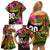 Personalised Vanuatu Independence Day 30 July Family Matching Off Shoulder Short Dress and Hawaiian Shirt Hibiscus Polynesian Pattern