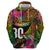 Personalised Vanuatu Independence Day 30 July Hoodie Hibiscus Polynesian Pattern