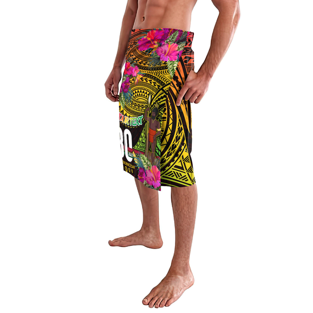 Personalised Vanuatu Independence Day 30 July Lavalava Hibiscus Polynesian Pattern DT02 - Polynesian Pride
