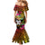 Personalised Vanuatu Independence Day 30 July Mermaid Dress Hibiscus Polynesian Pattern