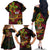 Custom Vanuatu 44th Independence Anniversary Family Matching Off The Shoulder Long Sleeve Dress and Hawaiian Shirt Flower Melanesian Namele Turtle