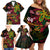 Custom Vanuatu 44th Independence Anniversary Family Matching Off Shoulder Short Dress and Hawaiian Shirt Flower Melanesian Namele Turtle