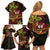 Custom Vanuatu 44th Independence Anniversary Family Matching Off Shoulder Short Dress and Hawaiian Shirt Flower Melanesian Namele Turtle