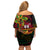 Custom Vanuatu 44th Independence Anniversary Family Matching Off Shoulder Short Dress and Hawaiian Shirt Flower Melanesian Namele Turtle