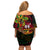 Custom Vanuatu 44th Independence Anniversary Off Shoulder Short Dress Flower Melanesian Namele Turtle