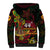 Custom Vanuatu 44th Independence Anniversary Sherpa Hoodie Flower Melanesian Namele Turtle