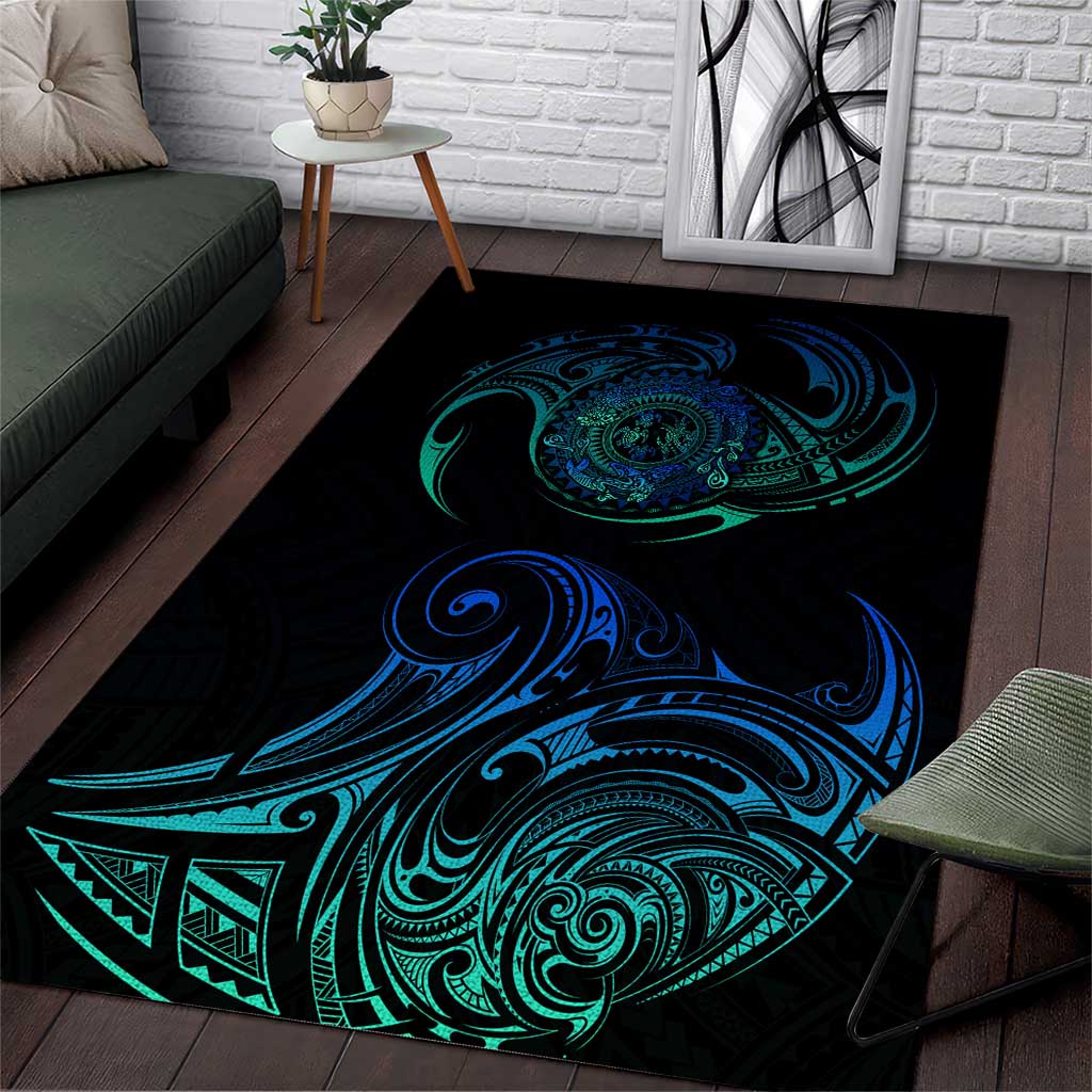 Sea Animal Polynesia Area Rug Polynesian Pattern