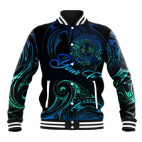 Sea Animal Polynesia Baseball Jacket Polynesian Pattern DT02 Unisex Black - Polynesian Pride