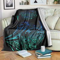 Sea Animal Polynesia Blanket Polynesian Pattern DT02 Black - Polynesian Pride