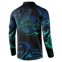 Sea Animal Polynesia Button Sweatshirt Polynesian Pattern DT02 - Polynesian Pride
