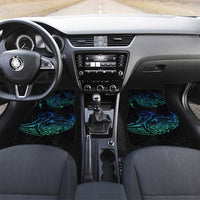 Sea Animal Polynesia Car Mats Polynesian Pattern DT02 Set 2pcs - Front Black - Polynesian Pride