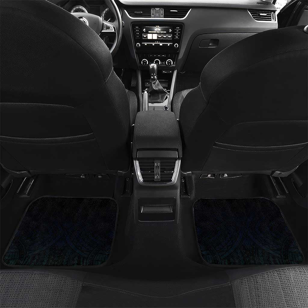Sea Animal Polynesia Car Mats Polynesian Pattern DT02 Set 2pcs - Back Black - Polynesian Pride