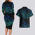 Sea Animal Polynesia Couples Matching Long Sleeve Bodycon Dress and Hawaiian Shirt Polynesian Pattern