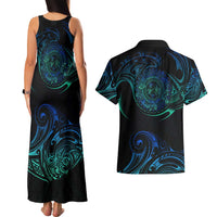 Sea Animal Polynesia Couples Matching Tank Maxi Dress and Hawaiian Shirt Polynesian Pattern DT02 - Polynesian Pride