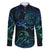 Sea Animal Polynesia Family Matching Long Sleeve Bodycon Dress and Hawaiian Shirt Polynesian Pattern