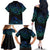 Sea Animal Polynesia Family Matching Off The Shoulder Long Sleeve Dress and Hawaiian Shirt Polynesian Pattern