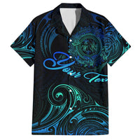 Sea Animal Polynesia Family Matching Off Shoulder Maxi Dress and Hawaiian Shirt Polynesian Pattern DT02 Dad's Shirt - Short Sleeve Black - Polynesian Pride
