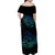 Sea Animal Polynesia Family Matching Off Shoulder Maxi Dress and Hawaiian Shirt Polynesian Pattern