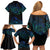 Sea Animal Polynesia Family Matching Off Shoulder Short Dress and Hawaiian Shirt Polynesian Pattern