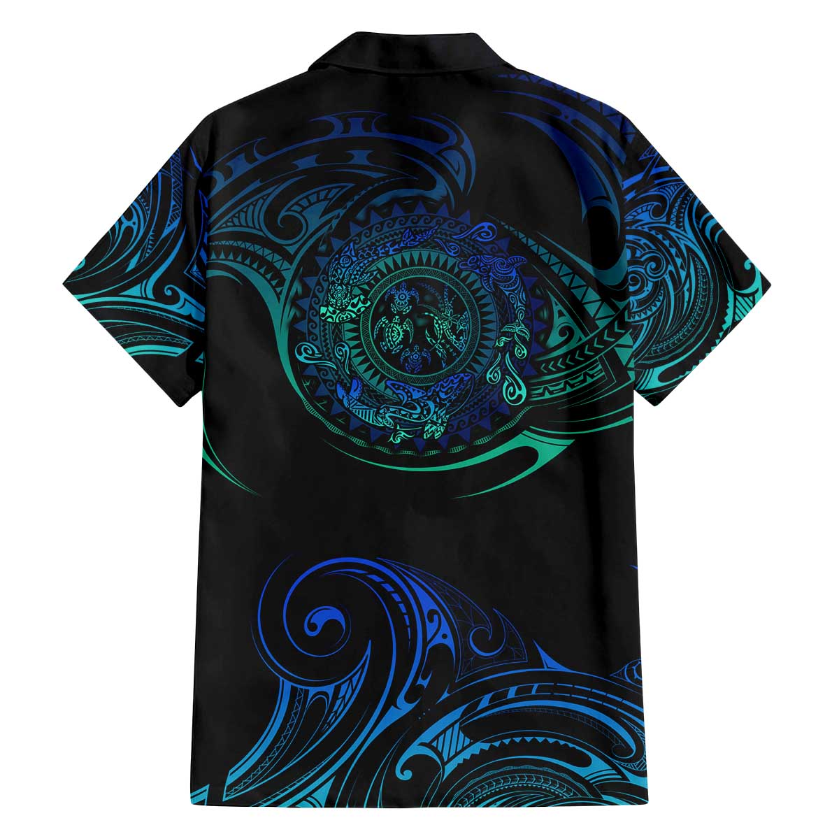 Sea Animal Polynesia Family Matching Off Shoulder Short Dress and Hawaiian Shirt Polynesian Pattern DT02 - Polynesian Pride