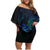 Sea Animal Polynesia Family Matching Off Shoulder Short Dress and Hawaiian Shirt Polynesian Pattern