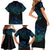 Sea Animal Polynesia Family Matching Short Sleeve Bodycon Dress and Hawaiian Shirt Polynesian Pattern