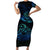 Sea Animal Polynesia Family Matching Short Sleeve Bodycon Dress and Hawaiian Shirt Polynesian Pattern