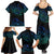 Sea Animal Polynesia Family Matching Summer Maxi Dress and Hawaiian Shirt Polynesian Pattern