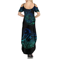 Sea Animal Polynesia Family Matching Summer Maxi Dress and Hawaiian Shirt Polynesian Pattern DT02 - Polynesian Pride