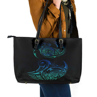 Sea Animal Polynesia Leather Tote Bag Polynesian Pattern DT02 - Polynesian Pride