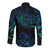 Sea Animal Polynesia Long Sleeve Button Shirt Polynesian Pattern