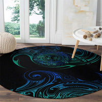 Sea Animal Polynesia Round Carpet Polynesian Pattern