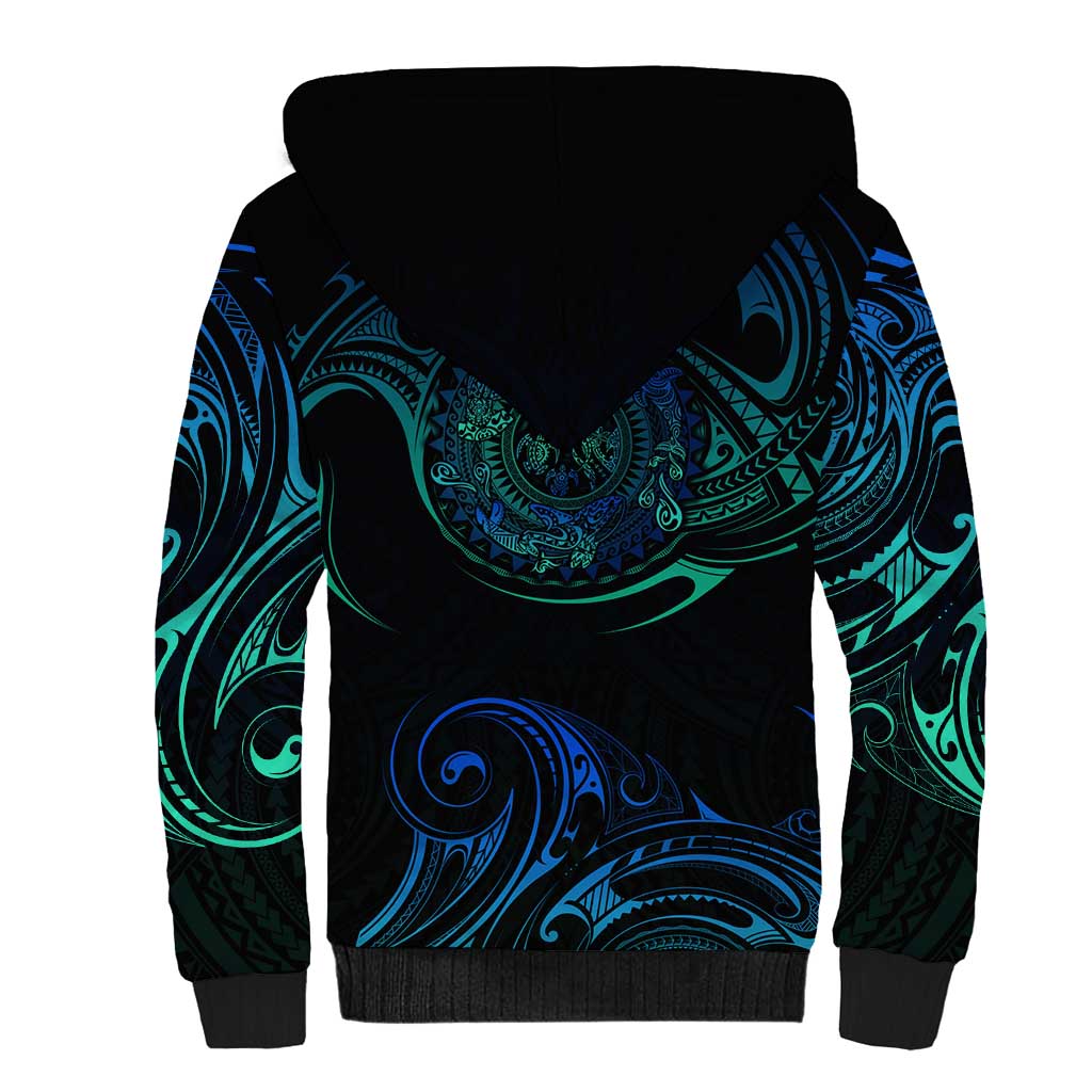 Sea Animal Polynesia Sherpa Hoodie Polynesian Pattern DT02 - Polynesian Pride