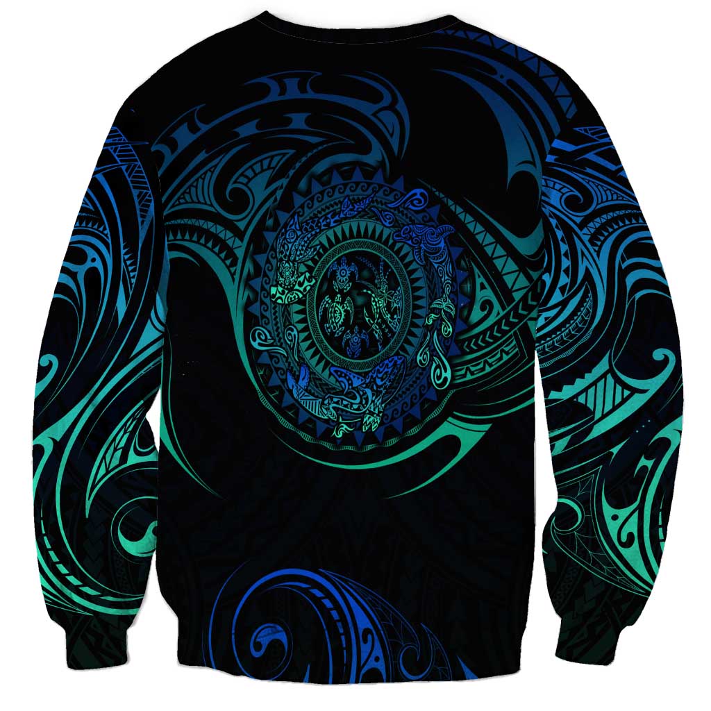 Sea Animal Polynesia Sweatshirt Polynesian Pattern DT02 - Polynesian Pride