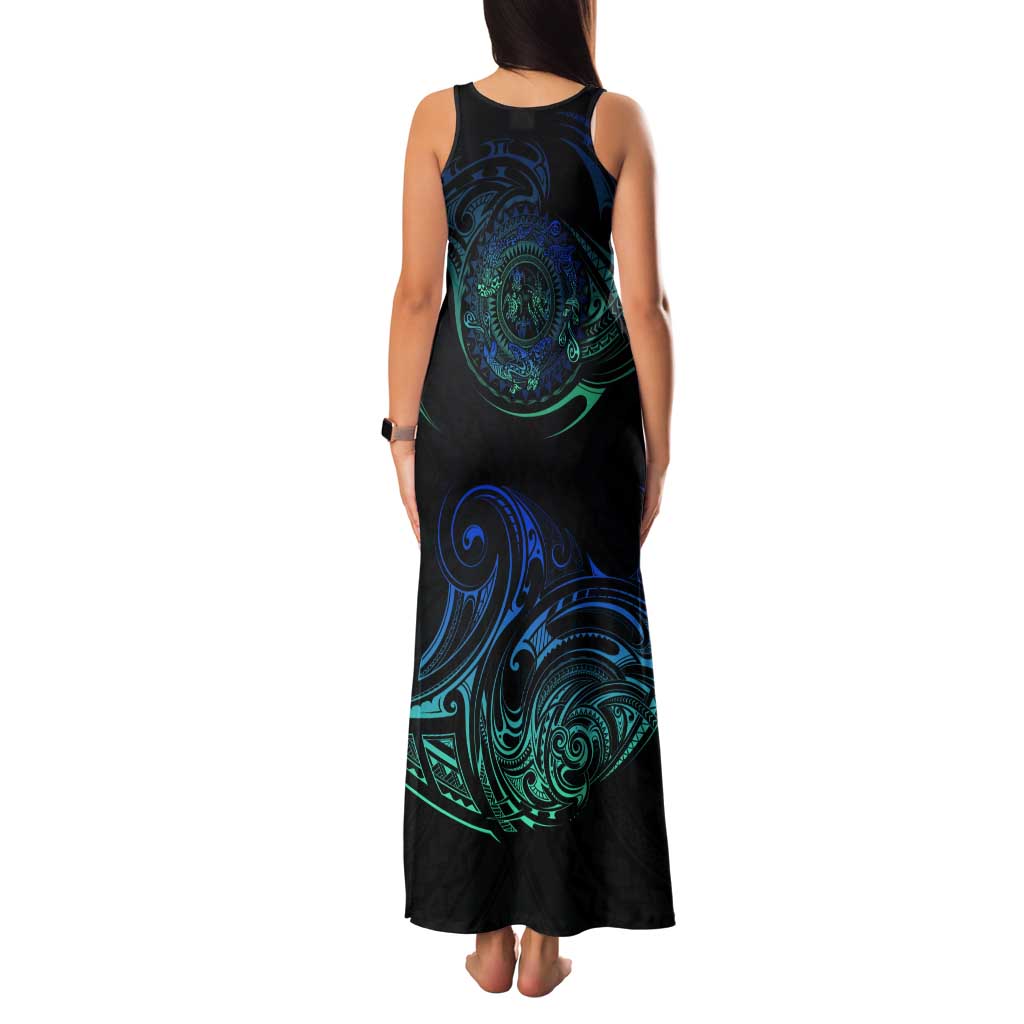 Sea Animal Polynesia Tank Maxi Dress Polynesian Pattern DT02 - Polynesian Pride