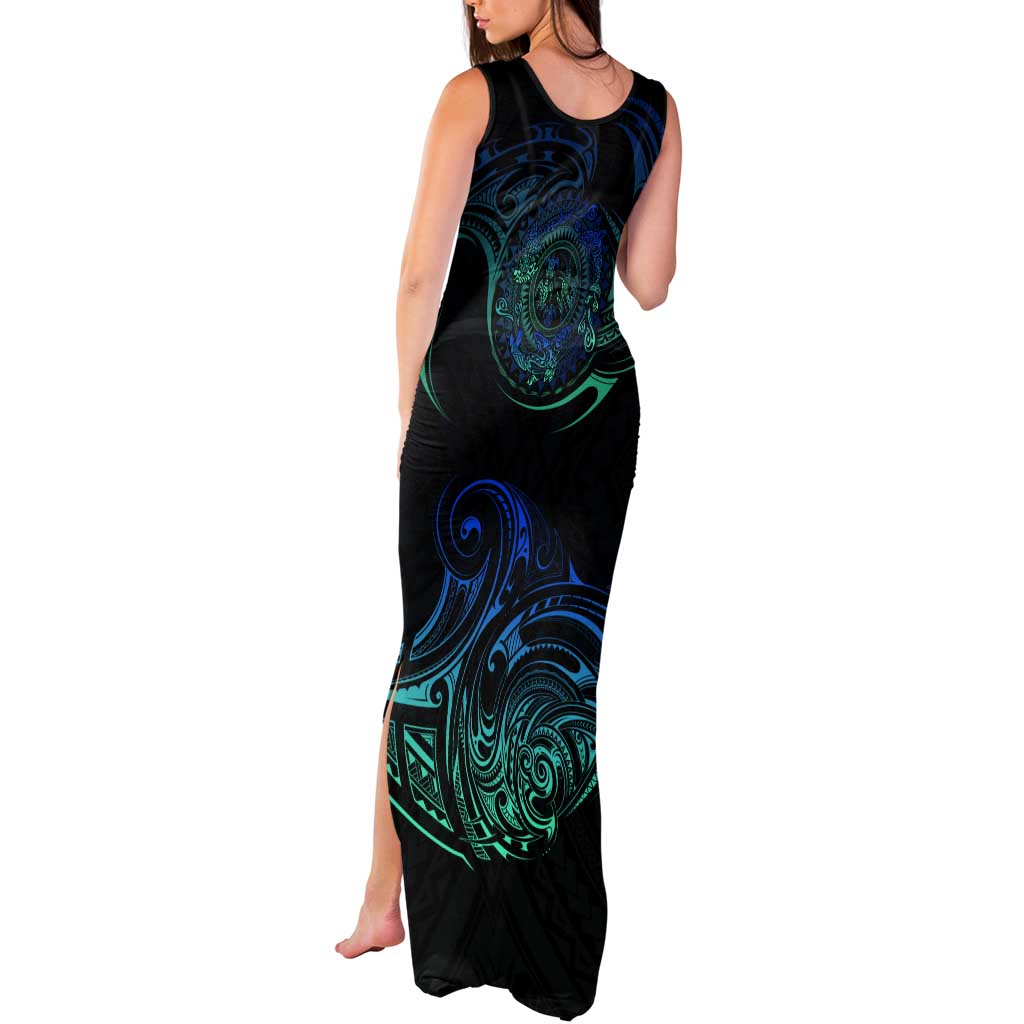 Sea Animal Polynesia Tank Maxi Dress Polynesian Pattern DT02 - Polynesian Pride
