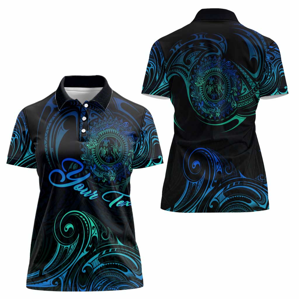 Sea Animal Polynesia Women Polo Shirt Polynesian Pattern