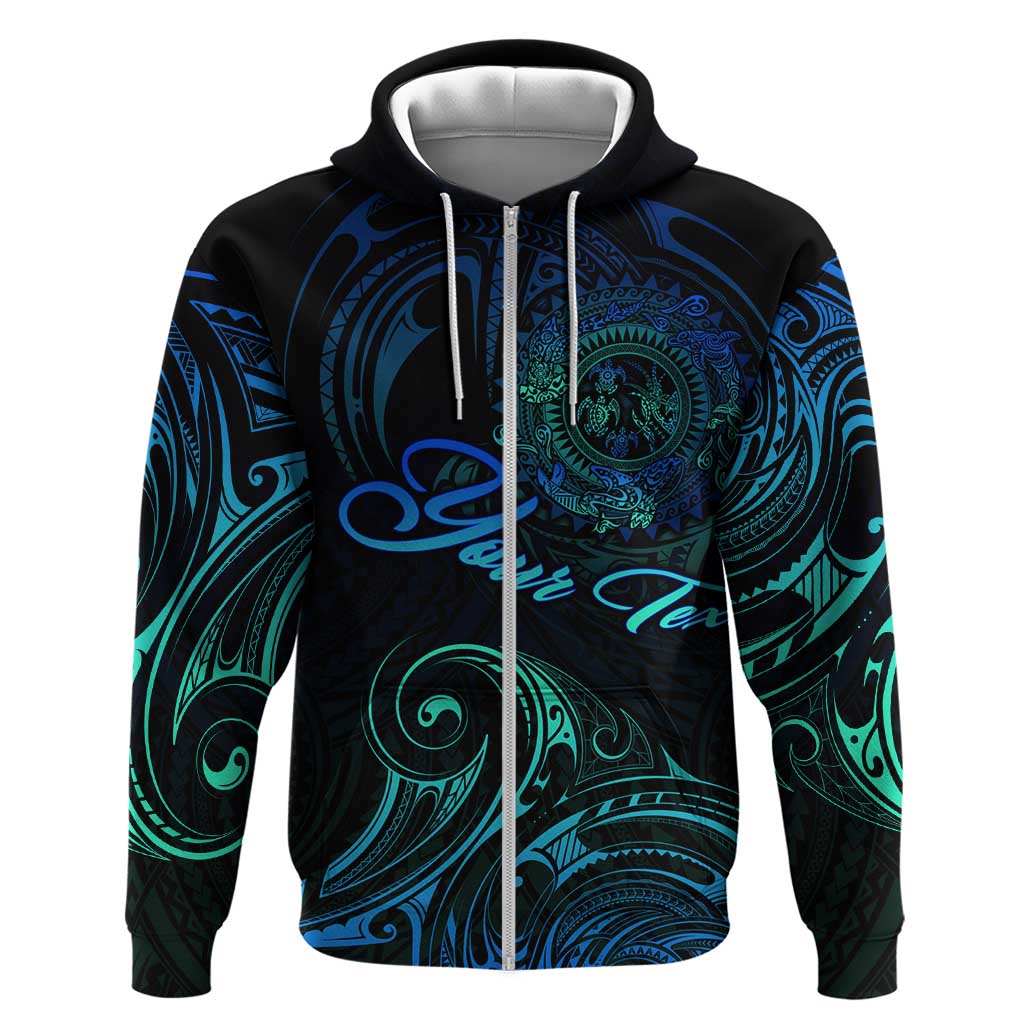 Sea Animal Polynesia Zip Hoodie Polynesian Pattern