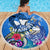 Aloha Hawaii Beach Blanket Dolphins and Fish Hook Hibiscus