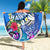 Aloha Hawaii Beach Blanket Dolphins and Fish Hook Hibiscus